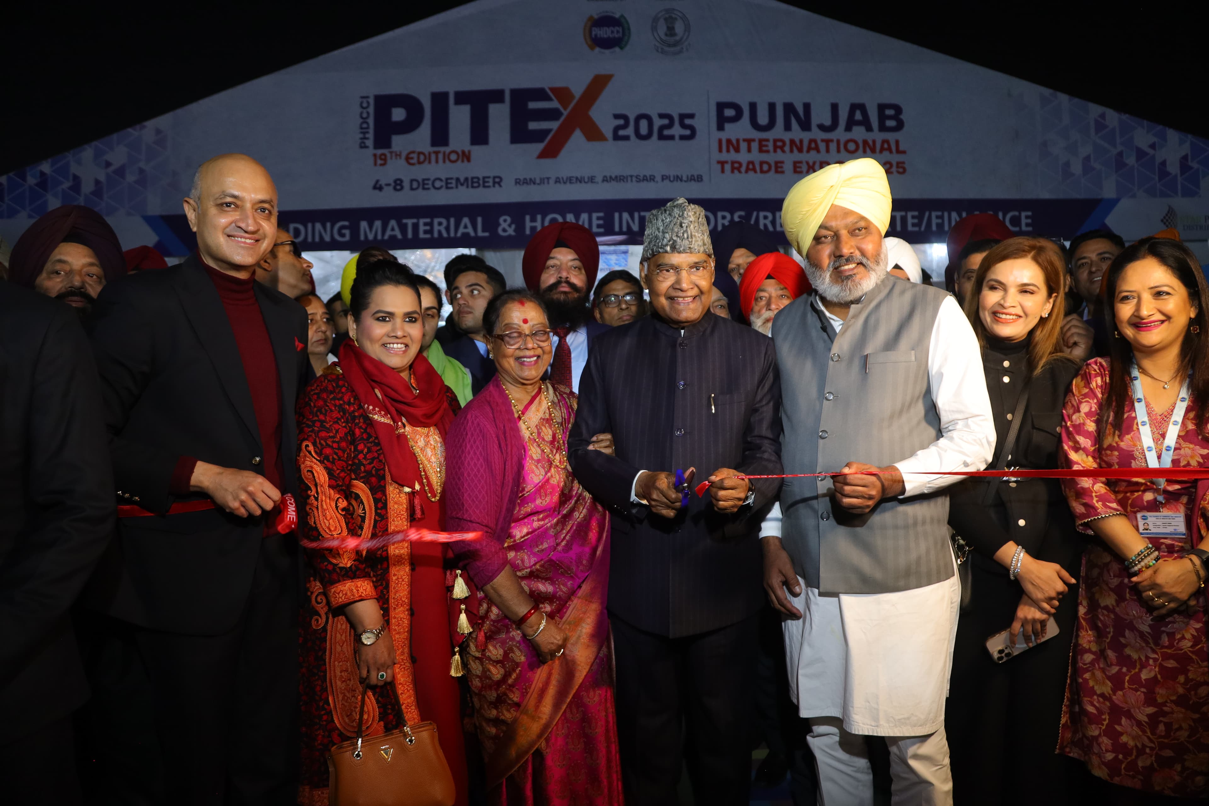 A ribbon-cutting moment at an exhibition