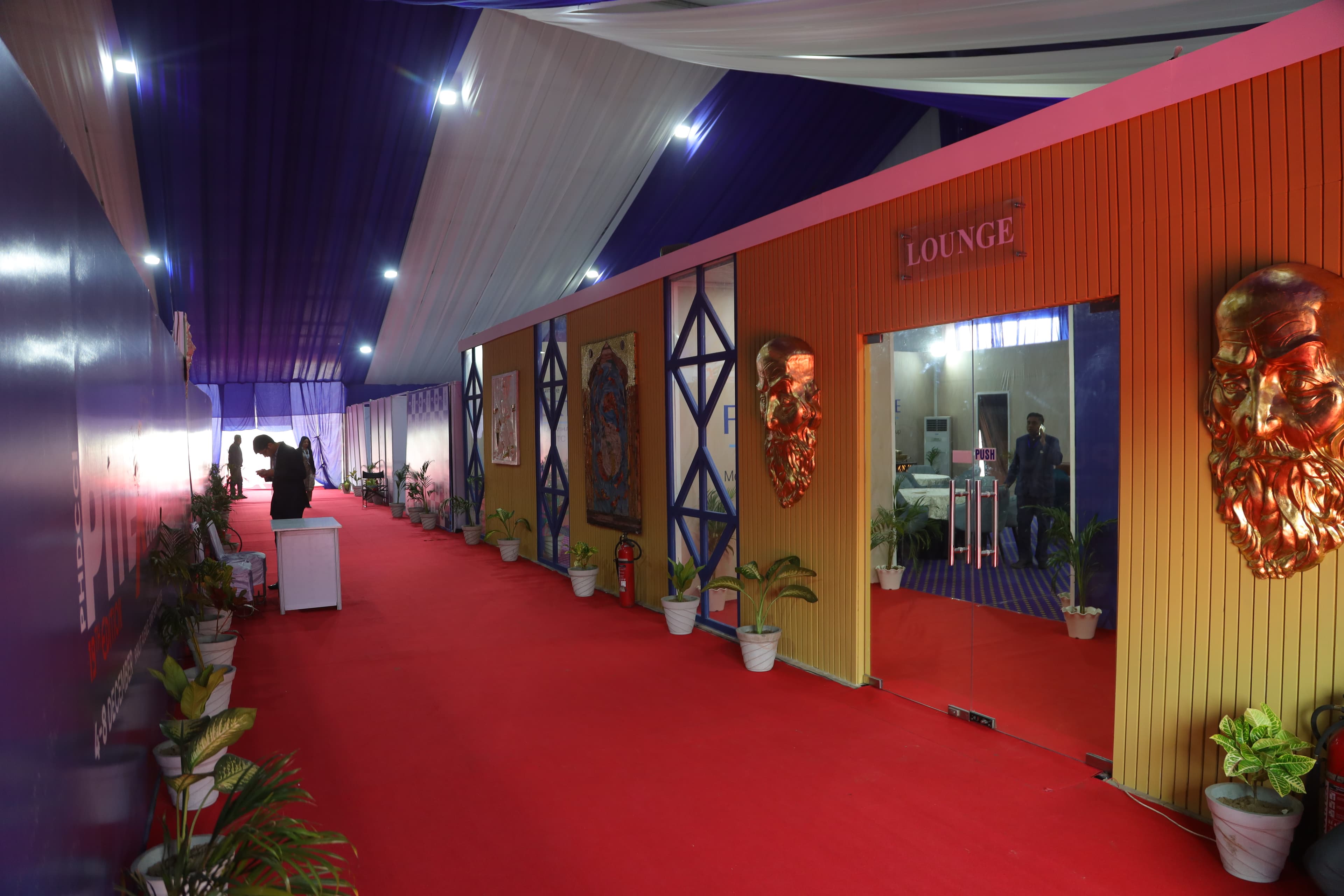 Entrance to an event lounge